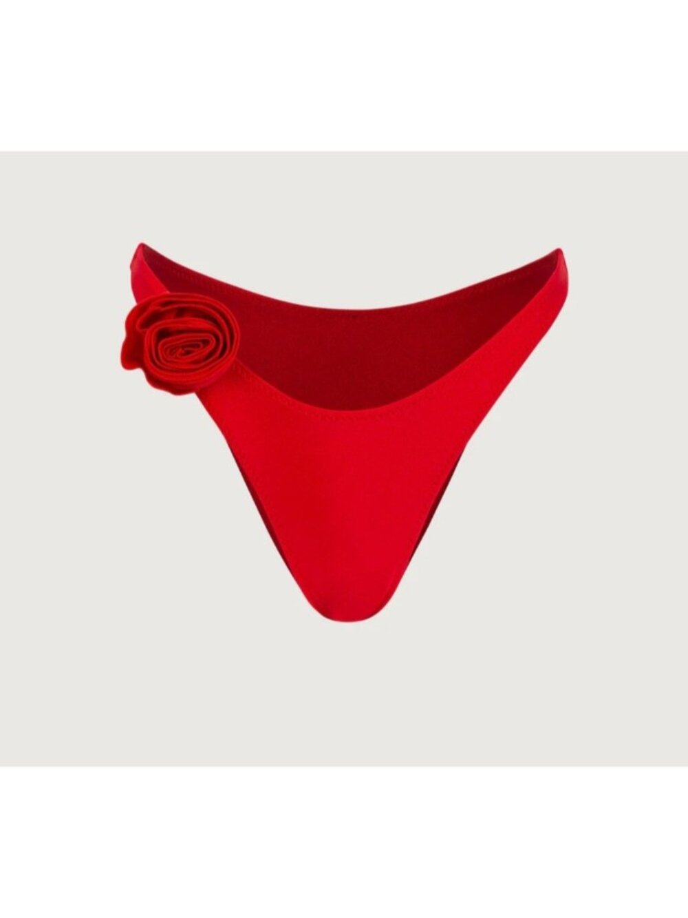 SAME Los Angeles Bottom Swim Womens High Rise Rosette Red Large